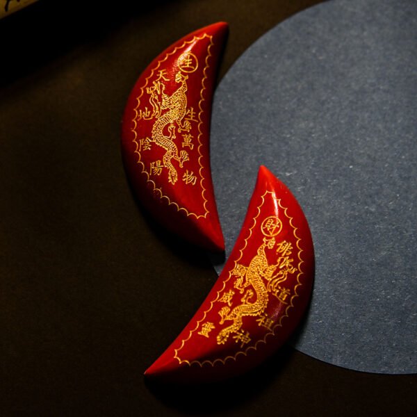 Kismet Wood Throwing-Divination Cup(Red Paint) - Image 2