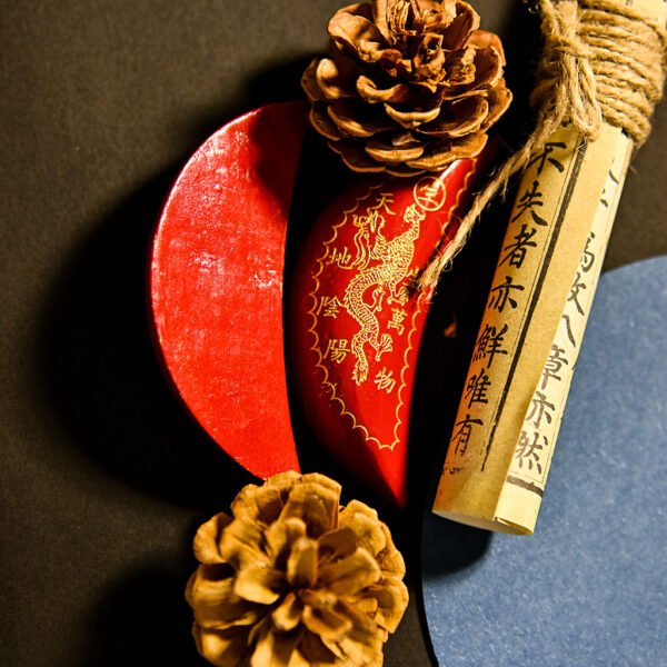 Kismet Wood Throwing-Divination Cup(Red Paint) - Image 4