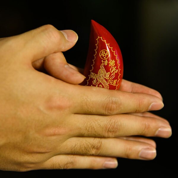 Kismet Wood Throwing-Divination Cup(Red Paint) - Image 6