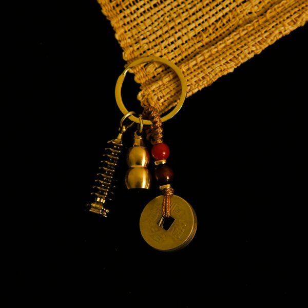 Kismet Brass Tower Amulet Keychain - Image 8