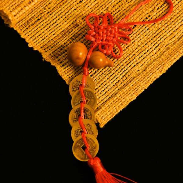 Kismet Copper Coin String & Gourd Chinese Knot Ornament - Image 4
