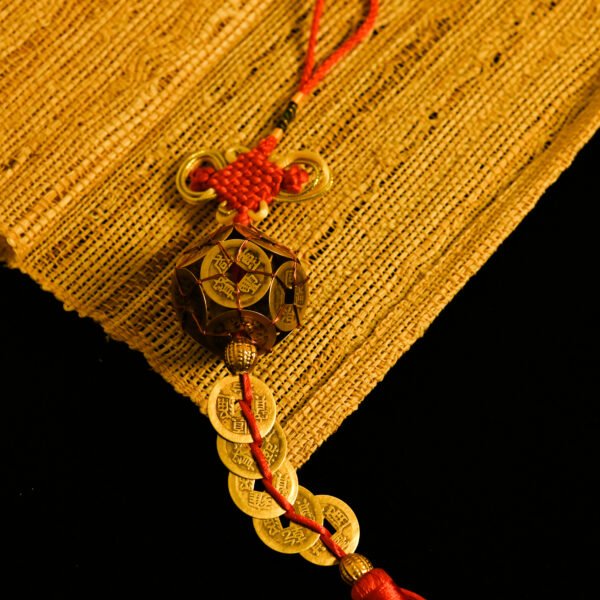 Kismet Copper Coin Ball & Gourd Chinese Knot Pendant - Image 4