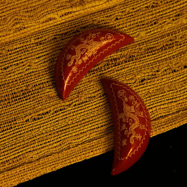 Kismet Wood Throwing-Divination Cup(Red Paint) - Image 7