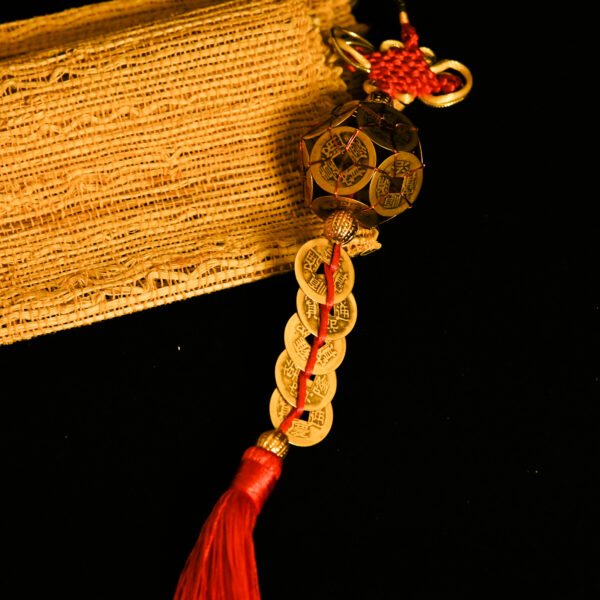 Kismet Copper Coin Ball & Gourd Chinese Knot Pendant