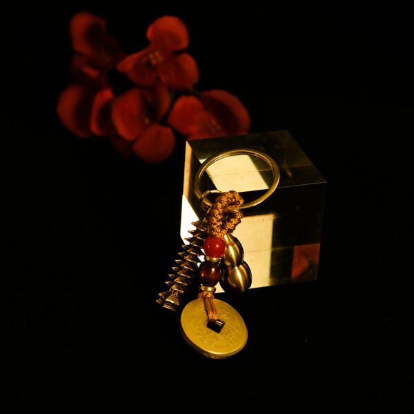 Kismet Brass Tower Amulet Keychain - Image 5