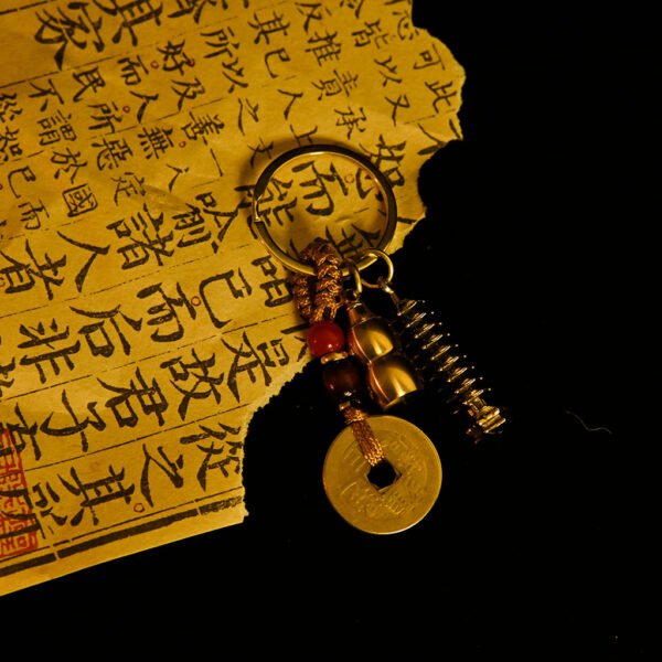 Kismet Brass Tower Amulet Keychain - Image 4
