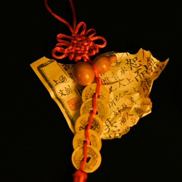 Kismet Copper Coin String & Gourd Chinese Knot Ornament - Image 8