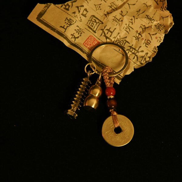 Kismet Brass Tower Amulet Keychain - Image 3