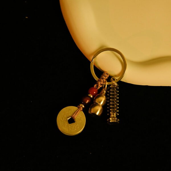 Kismet Brass Tower Amulet Keychain - Image 2