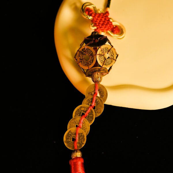 Kismet Copper Coin Ball & Gourd Chinese Knot Pendant - Image 8