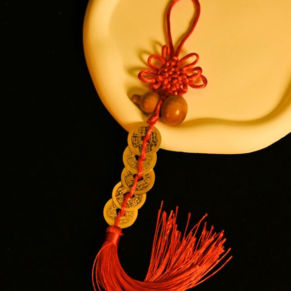 Kismet Copper Coin String & Gourd Chinese Knot Ornament - Image 9