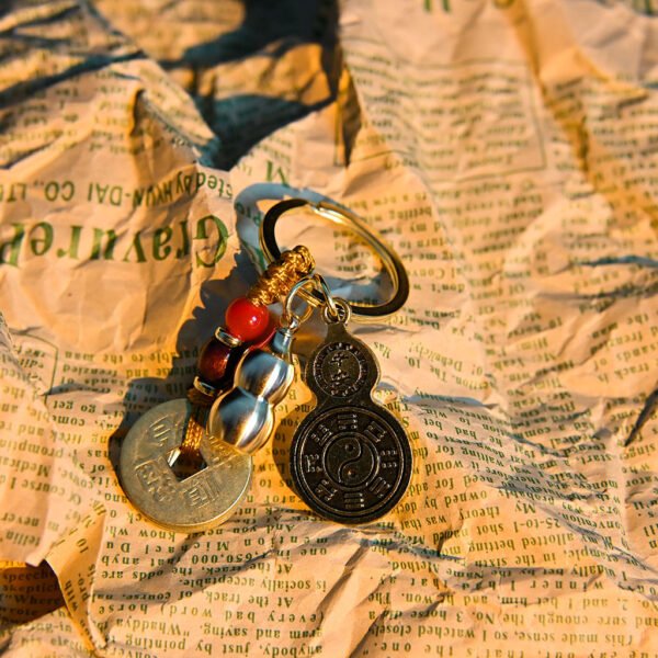 Kismet Brass Gourd Amulet Keychain - Image 6