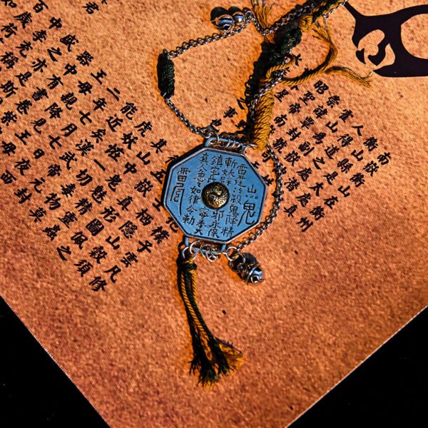 Kismet Mountain Ghost Coin Amulet Necklace