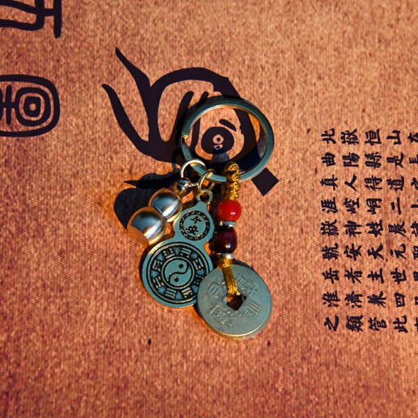 Kismet Brass Gourd Amulet Keychain