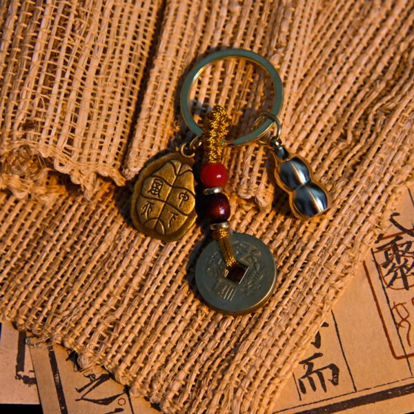 Kismet Brass Tortoise Shell Amulet Keychain - Image 3