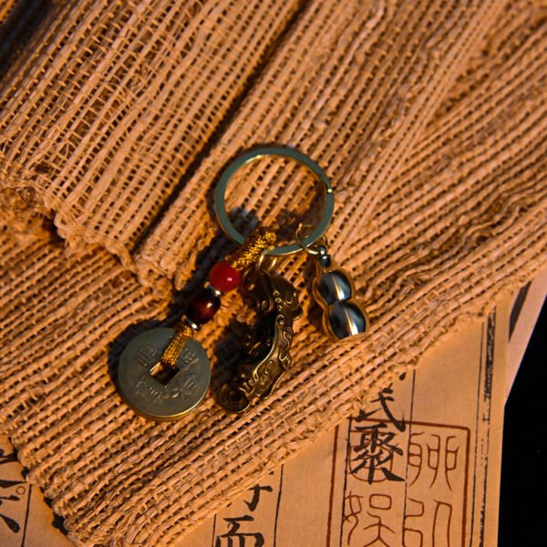 Kismet Brass Pixiu Amulet Keychain - Image 5