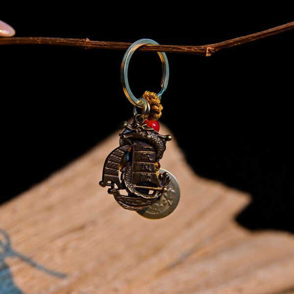 Kismet Brass Sailboat Amulet Keychain - Image 3