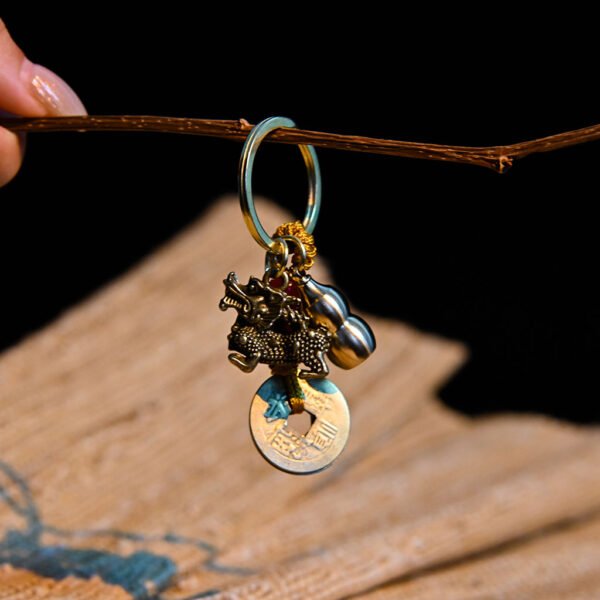 Kismet Brass Qilin Amulet Keychain - Image 5