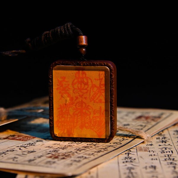 Kismet Yellow Five Thunder Wood Pendant - Image 7