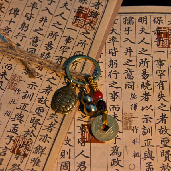 Kismet Brass Tortoise Shell Amulet Keychain - Image 4