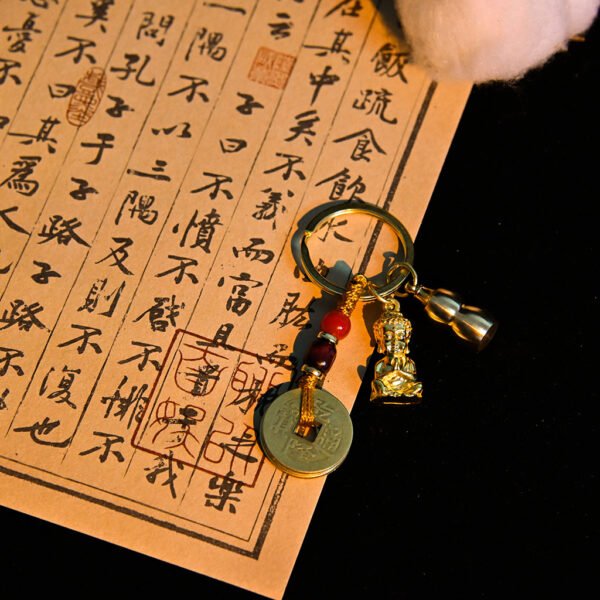Kismet Brass Guanyin Amulet Keychain - Image 4