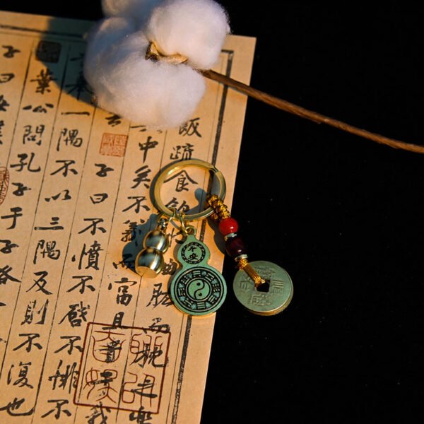 Kismet Brass Gourd Amulet Keychain - Image 2