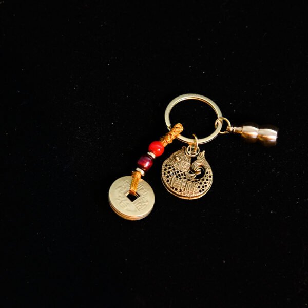 Kismet Brass Carp Amulet Keychain - Image 4