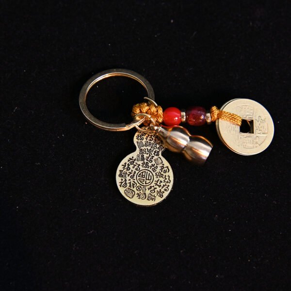 Kismet Brass Gourd Amulet Keychain - Image 3