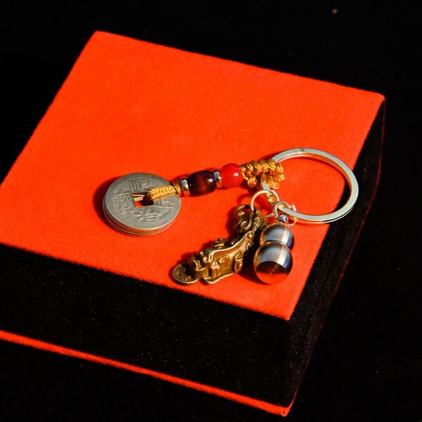 Kismet Brass Pixiu Amulet Keychain - Image 3