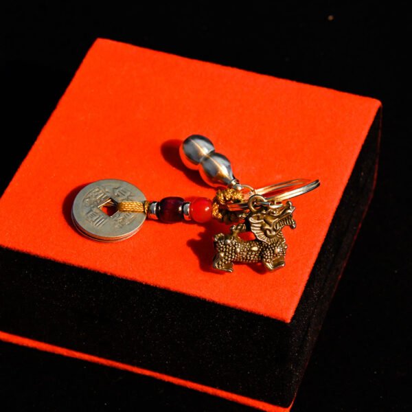 Kismet Brass Qilin Amulet Keychain - Image 3
