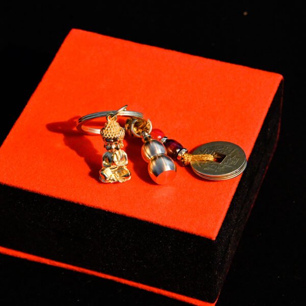 Kismet Brass Guanyin Amulet Keychain - Image 5