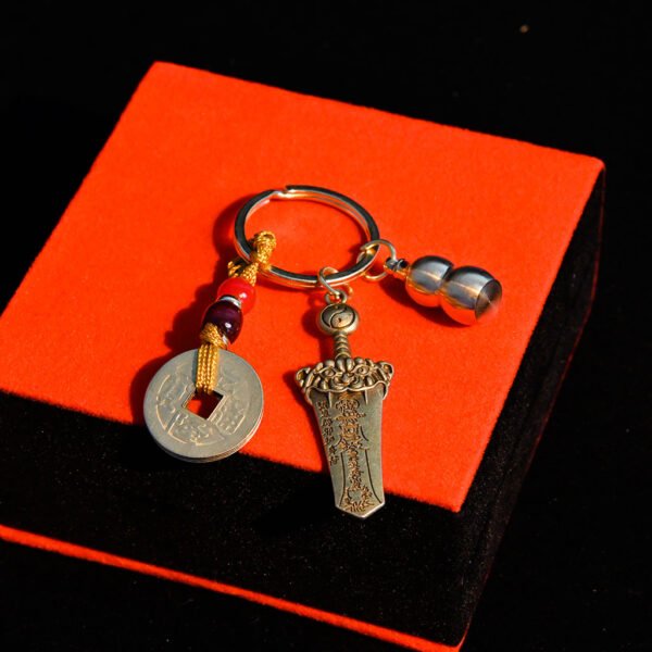 Kismet Brass Sword Amulet Keychain - Image 4