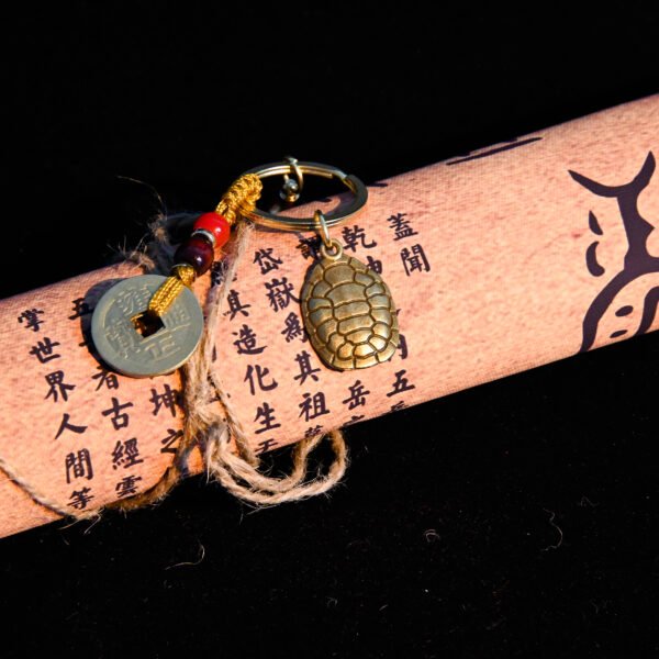 Kismet Brass Tortoise Shell Amulet Keychain - Image 6