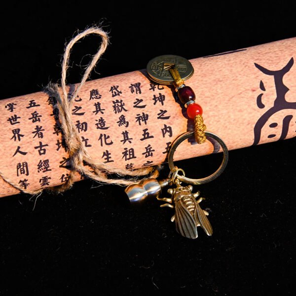 Kismet Brass Cicada Amulet Keychain - Image 6