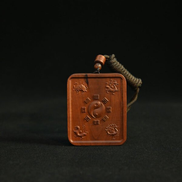 Kismet Yellow Five Thunder Wood Pendant - Image 3
