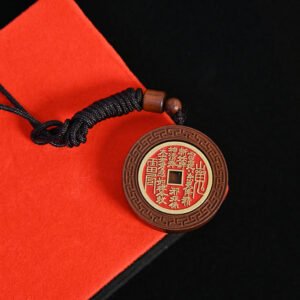 Kismet Mountain Ghost Coin Wood Pendant