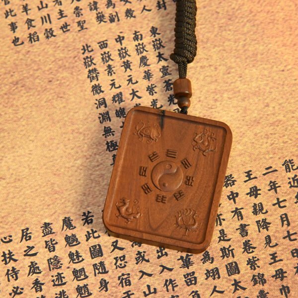 Kismet Yellow Five Thunder Wood Pendant - Image 2